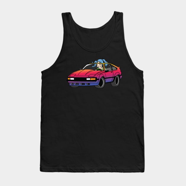 Toyota Supra Manga Girl Tank Top by thesupragoddess